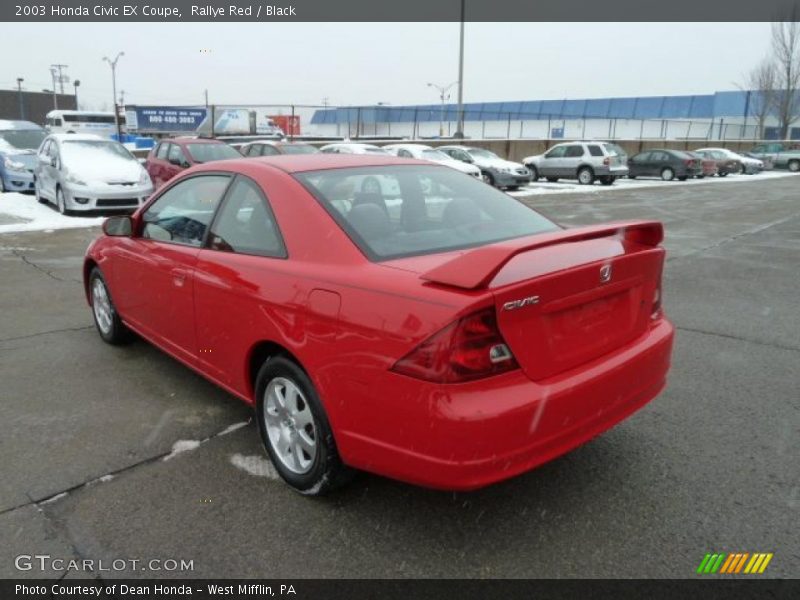 Rallye Red / Black 2003 Honda Civic EX Coupe