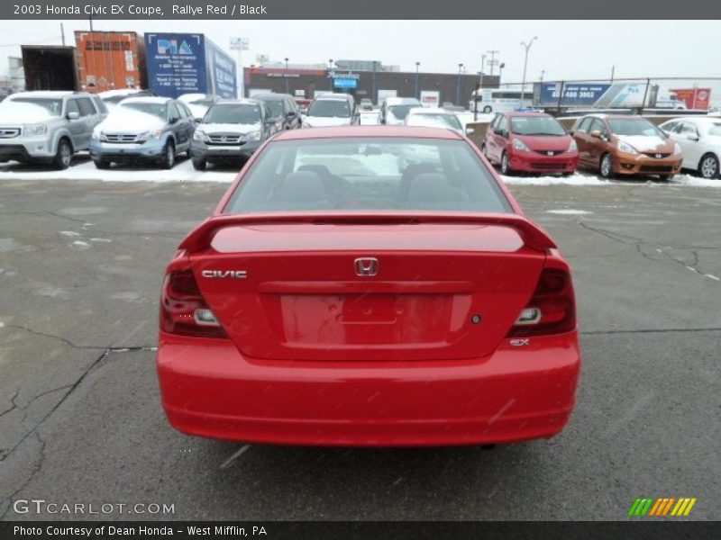 Rallye Red / Black 2003 Honda Civic EX Coupe