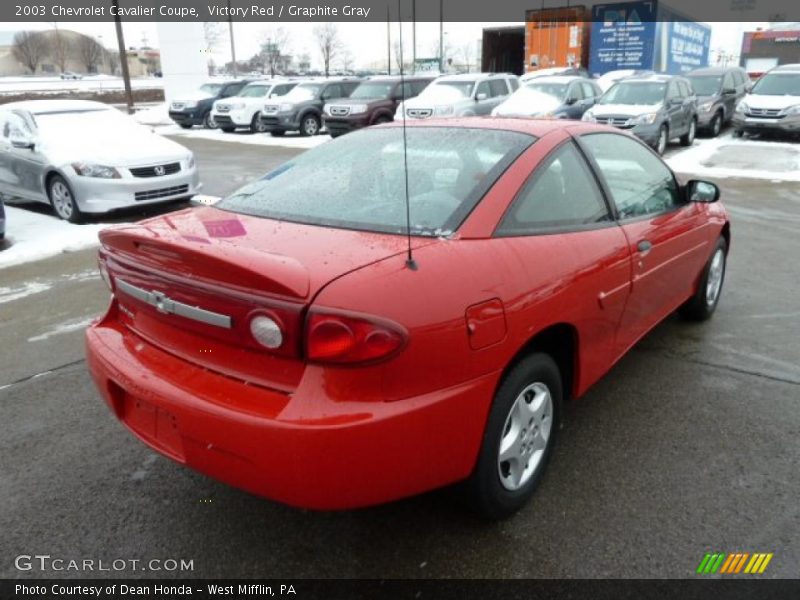 Victory Red / Graphite Gray 2003 Chevrolet Cavalier Coupe
