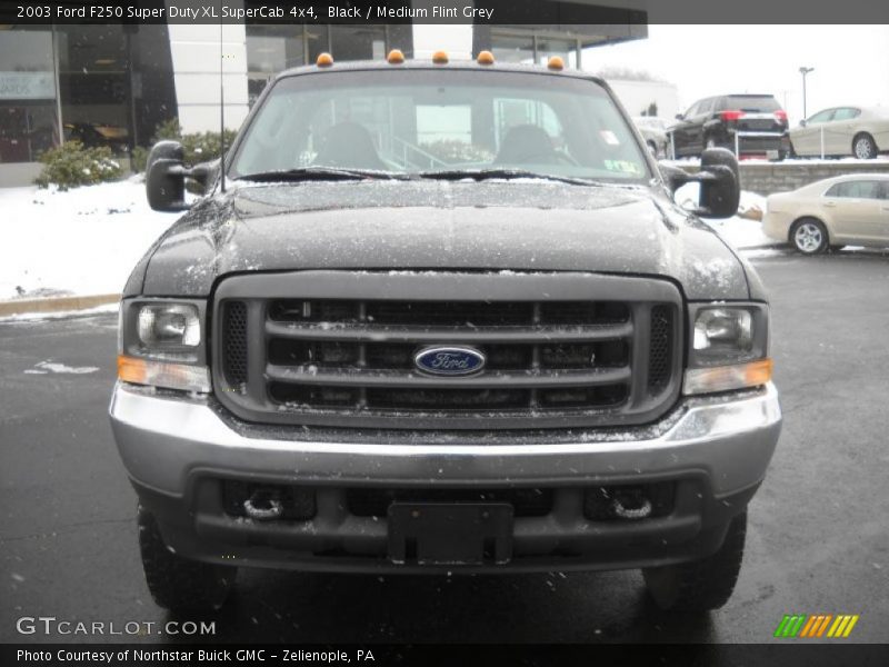 Black / Medium Flint Grey 2003 Ford F250 Super Duty XL SuperCab 4x4