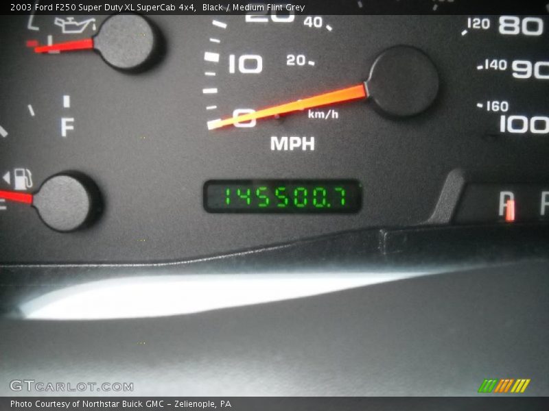 Black / Medium Flint Grey 2003 Ford F250 Super Duty XL SuperCab 4x4