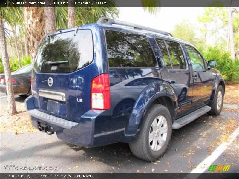 Majestic Blue Metallic / Desert 2006 Nissan Pathfinder LE