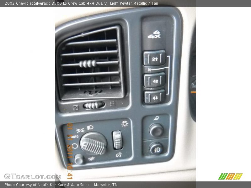 Light Pewter Metallic / Tan 2003 Chevrolet Silverado 3500 LS Crew Cab 4x4 Dually