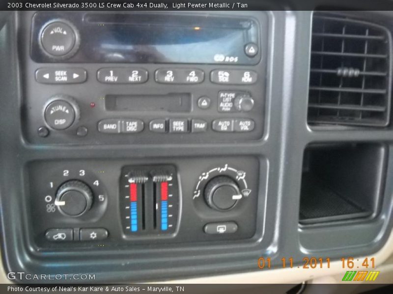 Light Pewter Metallic / Tan 2003 Chevrolet Silverado 3500 LS Crew Cab 4x4 Dually