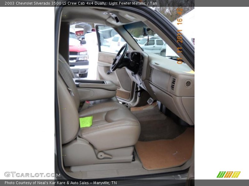 Light Pewter Metallic / Tan 2003 Chevrolet Silverado 3500 LS Crew Cab 4x4 Dually