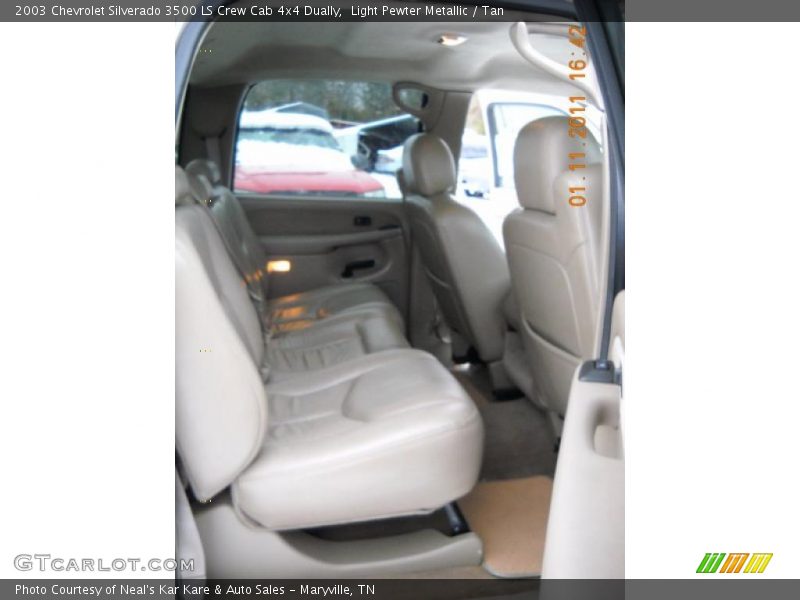 Light Pewter Metallic / Tan 2003 Chevrolet Silverado 3500 LS Crew Cab 4x4 Dually
