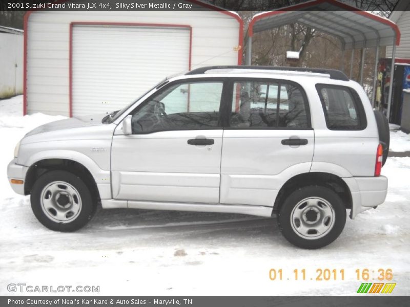 Silky Silver Metallic / Gray 2001 Suzuki Grand Vitara JLX 4x4