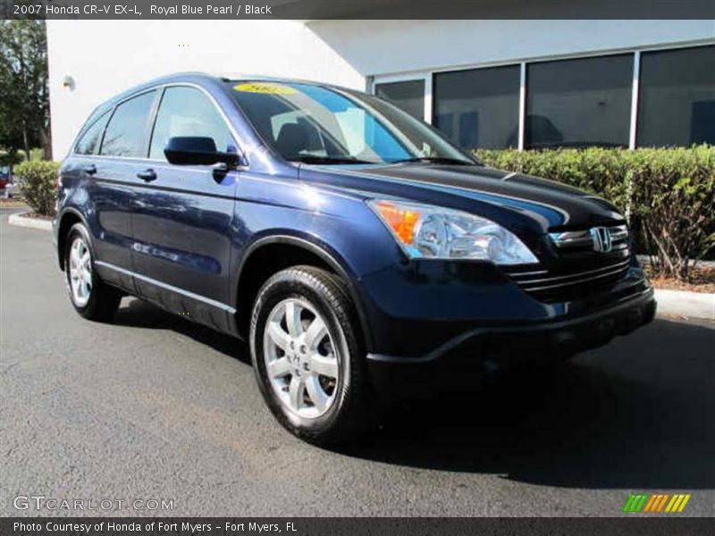 Royal Blue Pearl / Black 2007 Honda CR-V EX-L