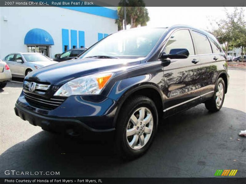 Royal Blue Pearl / Black 2007 Honda CR-V EX-L