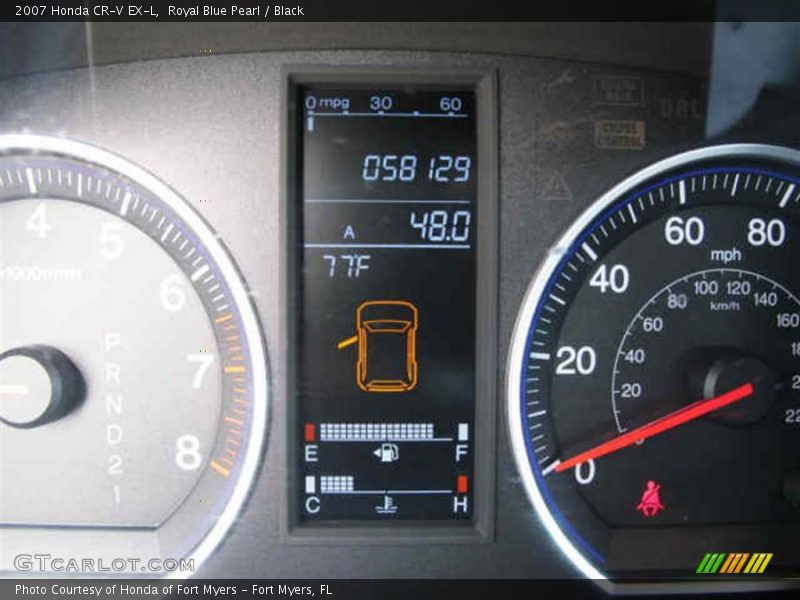 Royal Blue Pearl / Black 2007 Honda CR-V EX-L