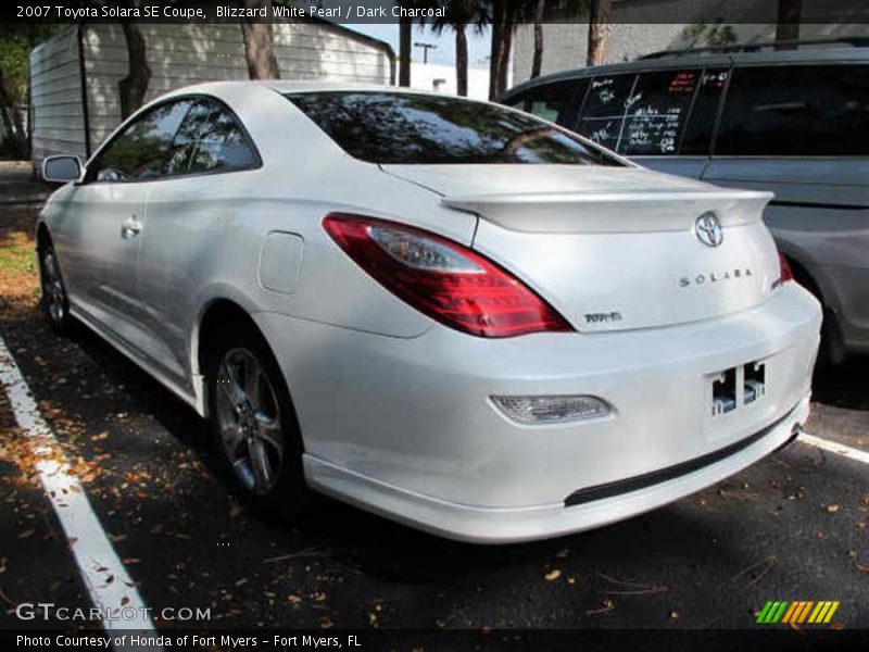 Blizzard White Pearl / Dark Charcoal 2007 Toyota Solara SE Coupe