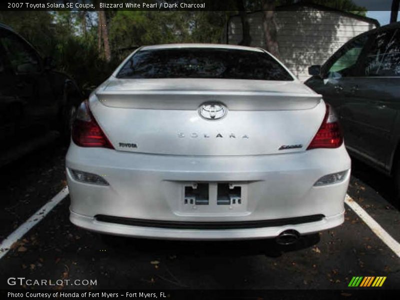 Blizzard White Pearl / Dark Charcoal 2007 Toyota Solara SE Coupe