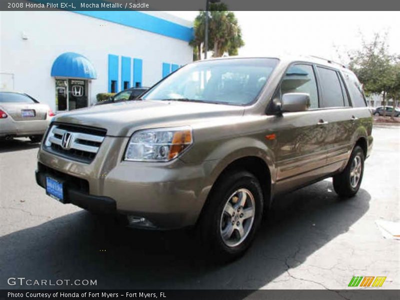 Mocha Metallic / Saddle 2008 Honda Pilot EX-L