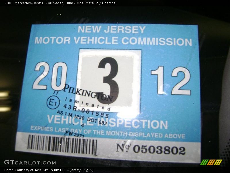 Black Opal Metallic / Charcoal 2002 Mercedes-Benz C 240 Sedan