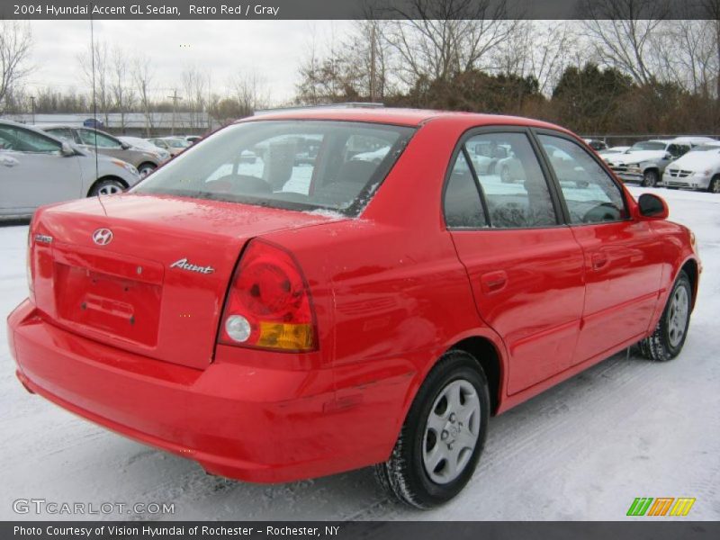 Retro Red / Gray 2004 Hyundai Accent GL Sedan