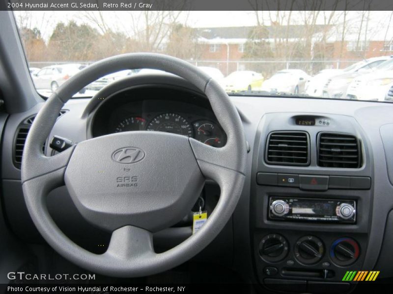 Retro Red / Gray 2004 Hyundai Accent GL Sedan
