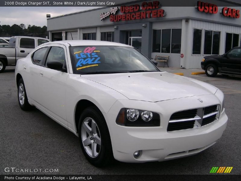 Stone White / Dark/Light Slate Gray 2008 Dodge Charger SXT