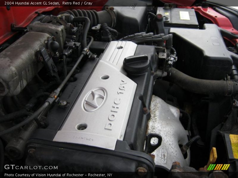  2004 Accent GL Sedan Engine - 1.6 Liter DOHC 16-Valve 4 Cylinder