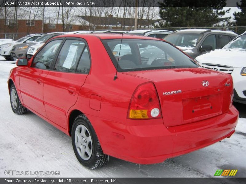 Retro Red / Gray 2004 Hyundai Accent GL Sedan
