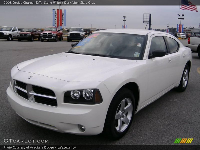 Stone White / Dark/Light Slate Gray 2008 Dodge Charger SXT