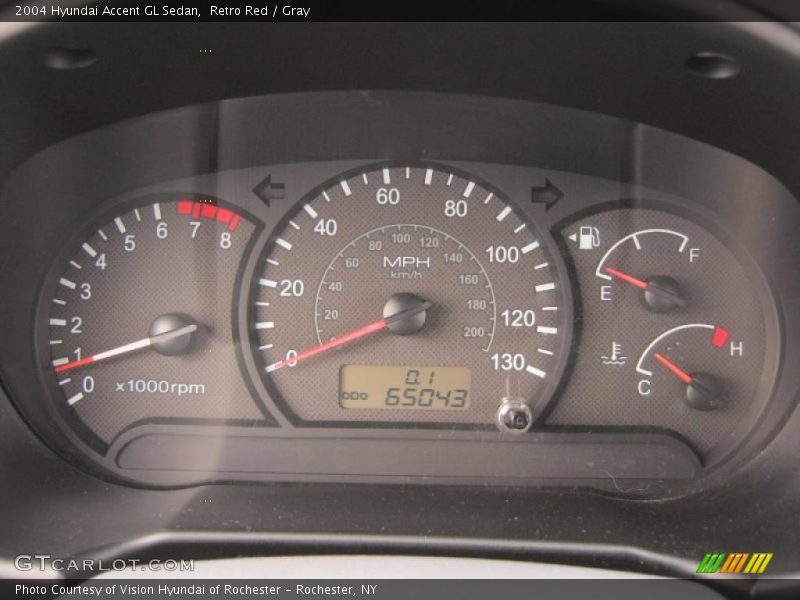  2004 Accent GL Sedan GL Sedan Gauges