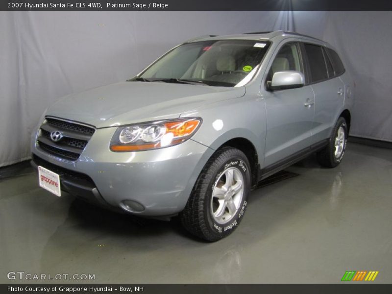 Platinum Sage / Beige 2007 Hyundai Santa Fe GLS 4WD