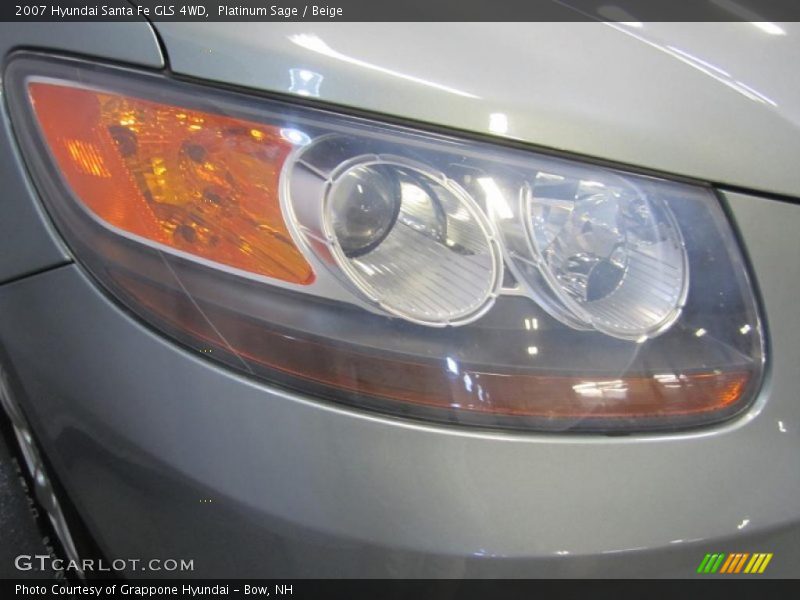 Platinum Sage / Beige 2007 Hyundai Santa Fe GLS 4WD