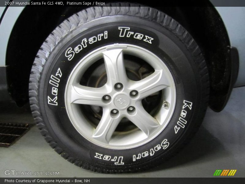 Platinum Sage / Beige 2007 Hyundai Santa Fe GLS 4WD