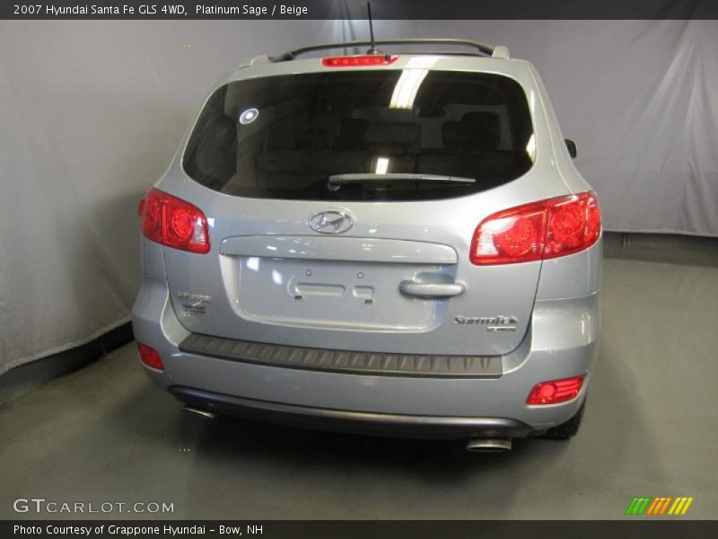 Platinum Sage / Beige 2007 Hyundai Santa Fe GLS 4WD
