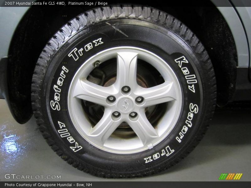 Platinum Sage / Beige 2007 Hyundai Santa Fe GLS 4WD