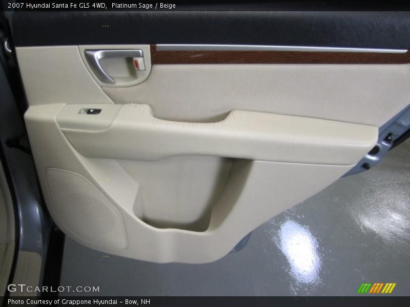 Platinum Sage / Beige 2007 Hyundai Santa Fe GLS 4WD