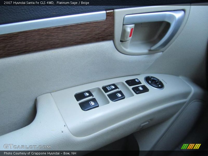 Platinum Sage / Beige 2007 Hyundai Santa Fe GLS 4WD