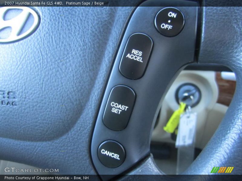 Platinum Sage / Beige 2007 Hyundai Santa Fe GLS 4WD