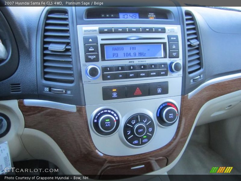 Platinum Sage / Beige 2007 Hyundai Santa Fe GLS 4WD