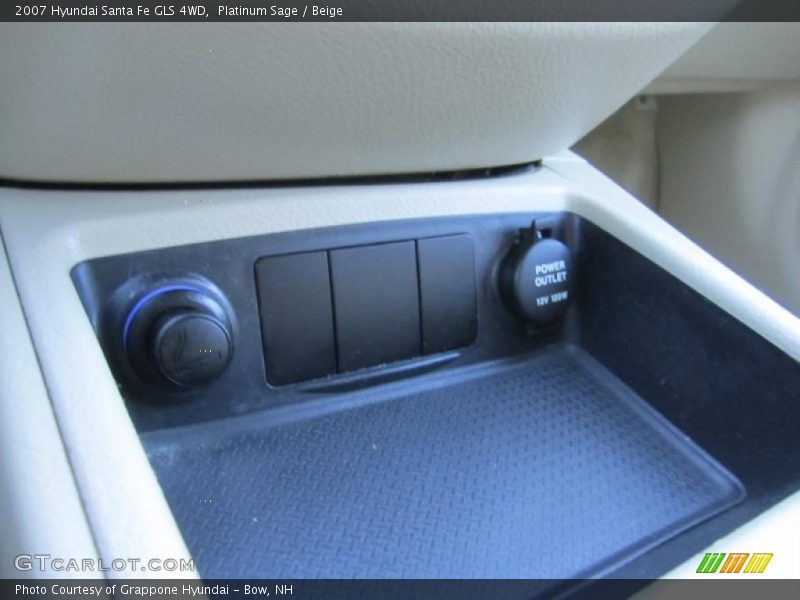 Platinum Sage / Beige 2007 Hyundai Santa Fe GLS 4WD