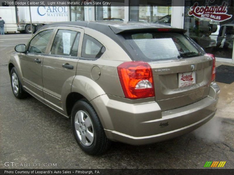 Light Khaki Metallic / Dark Slate Gray 2008 Dodge Caliber SE