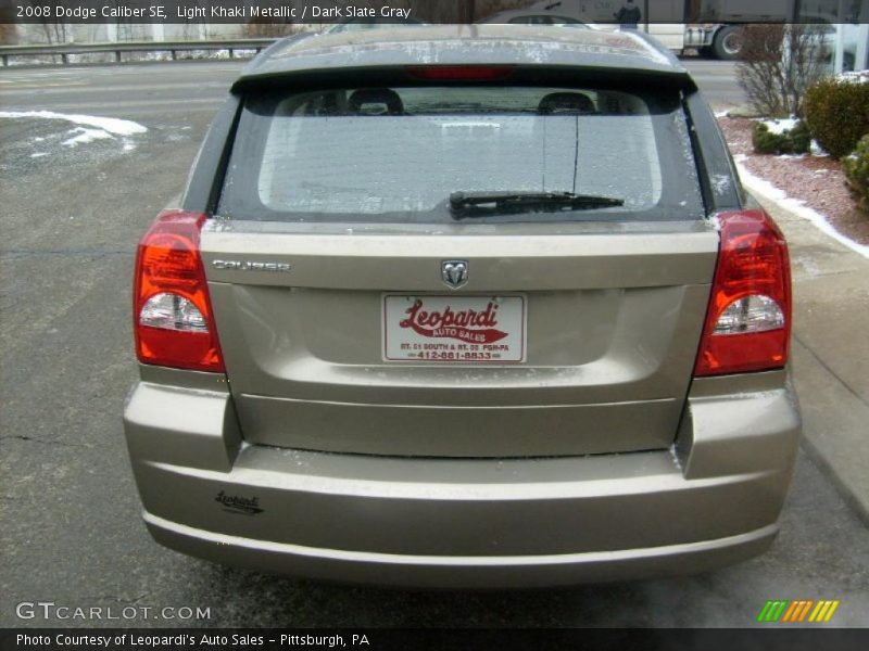 Light Khaki Metallic / Dark Slate Gray 2008 Dodge Caliber SE