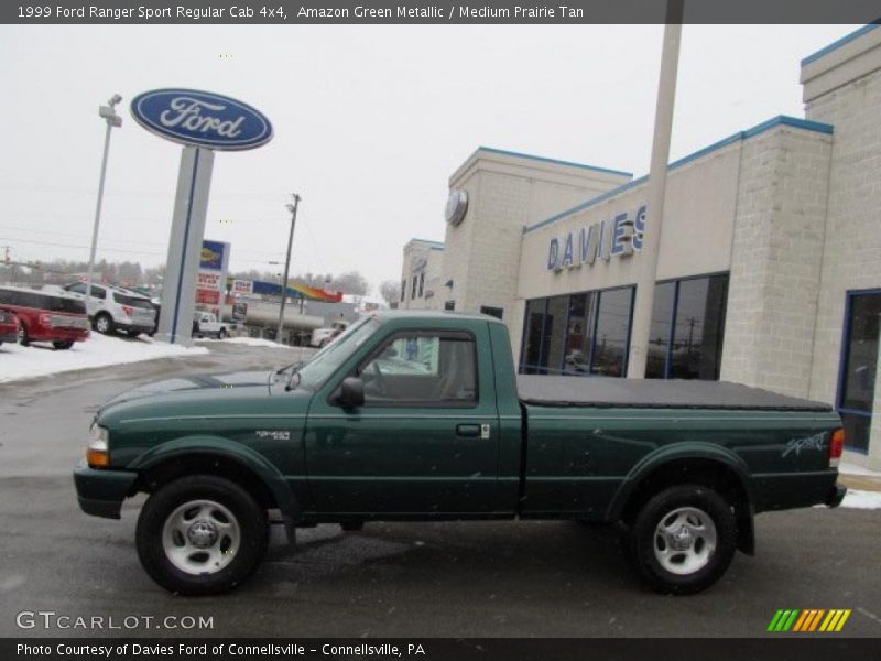 Amazon Green Metallic / Medium Prairie Tan 1999 Ford Ranger Sport Regular Cab 4x4