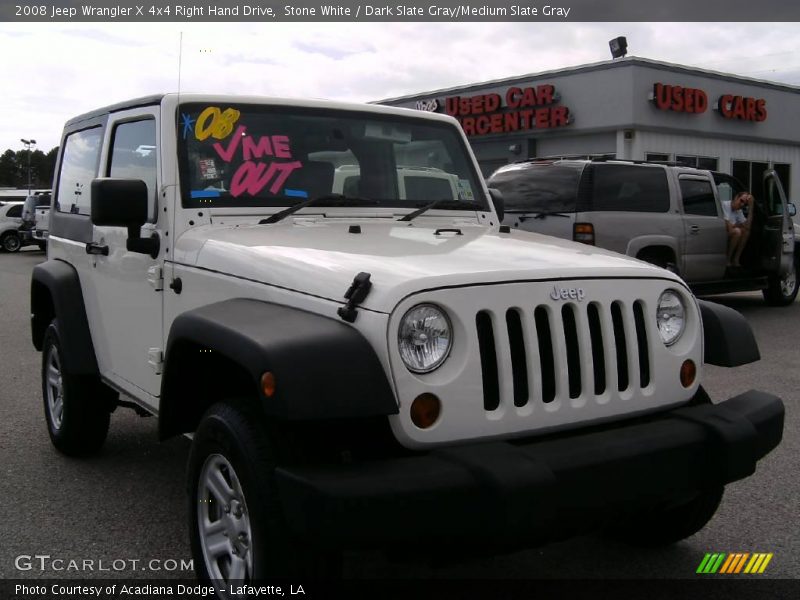 Stone White / Dark Slate Gray/Medium Slate Gray 2008 Jeep Wrangler X 4x4 Right Hand Drive