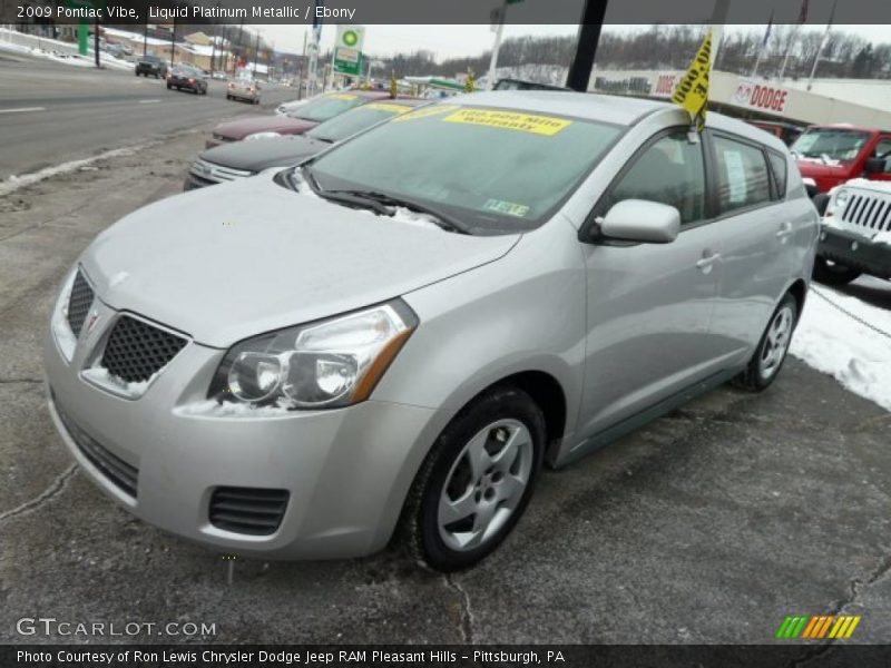 Liquid Platinum Metallic / Ebony 2009 Pontiac Vibe