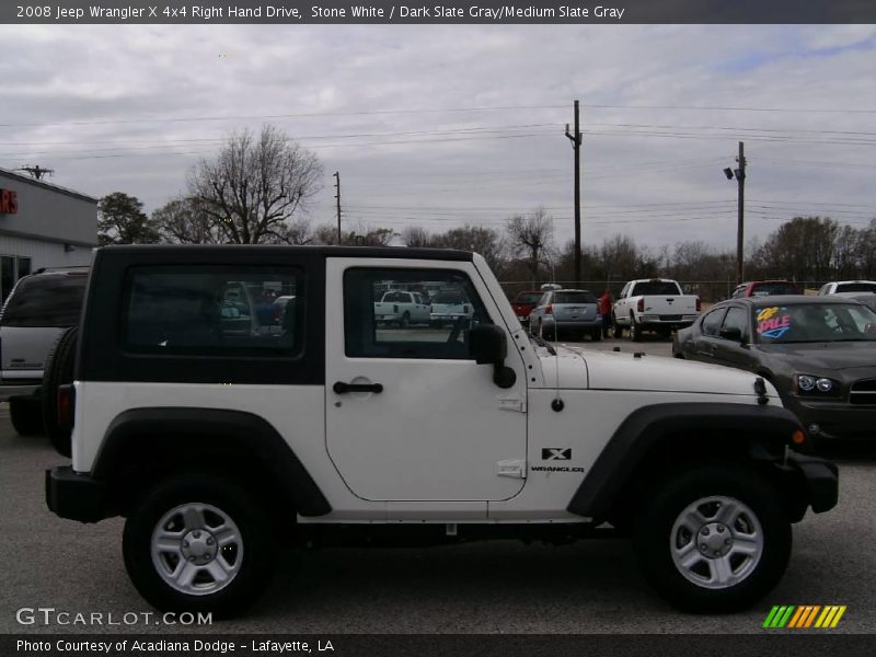 Stone White / Dark Slate Gray/Medium Slate Gray 2008 Jeep Wrangler X 4x4 Right Hand Drive