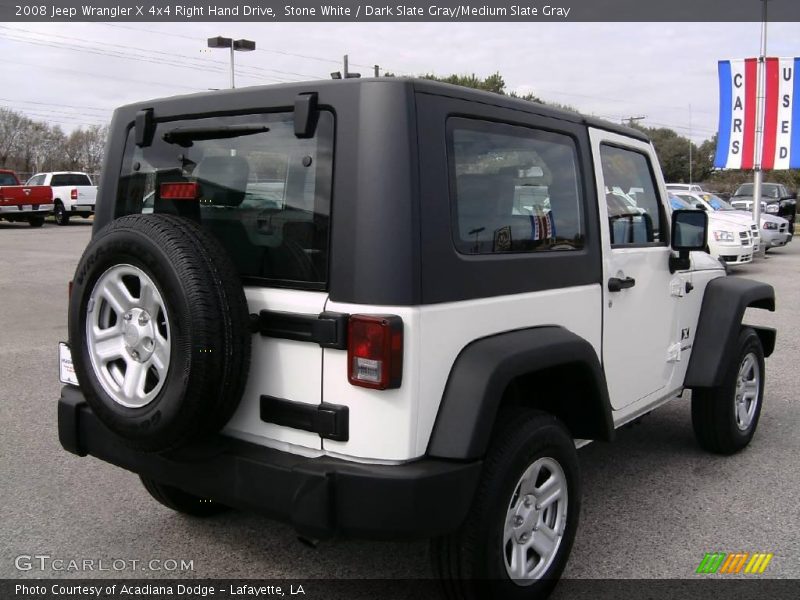 Stone White / Dark Slate Gray/Medium Slate Gray 2008 Jeep Wrangler X 4x4 Right Hand Drive
