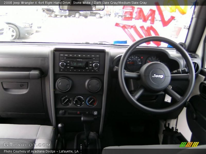 Stone White / Dark Slate Gray/Medium Slate Gray 2008 Jeep Wrangler X 4x4 Right Hand Drive