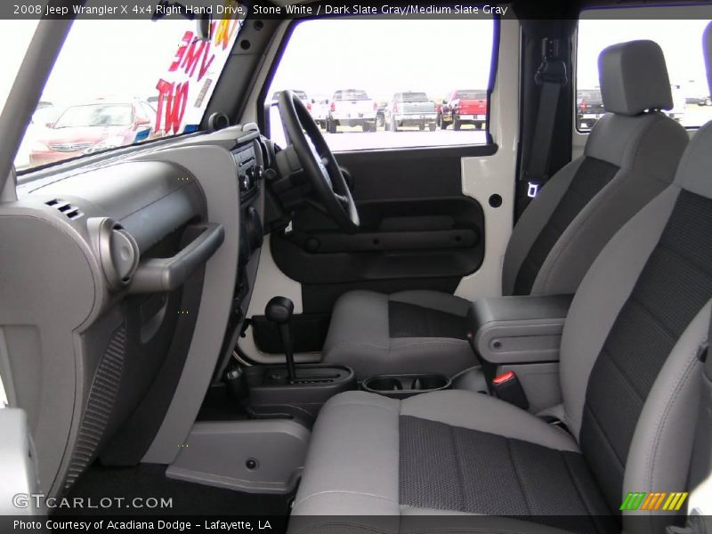 Stone White / Dark Slate Gray/Medium Slate Gray 2008 Jeep Wrangler X 4x4 Right Hand Drive