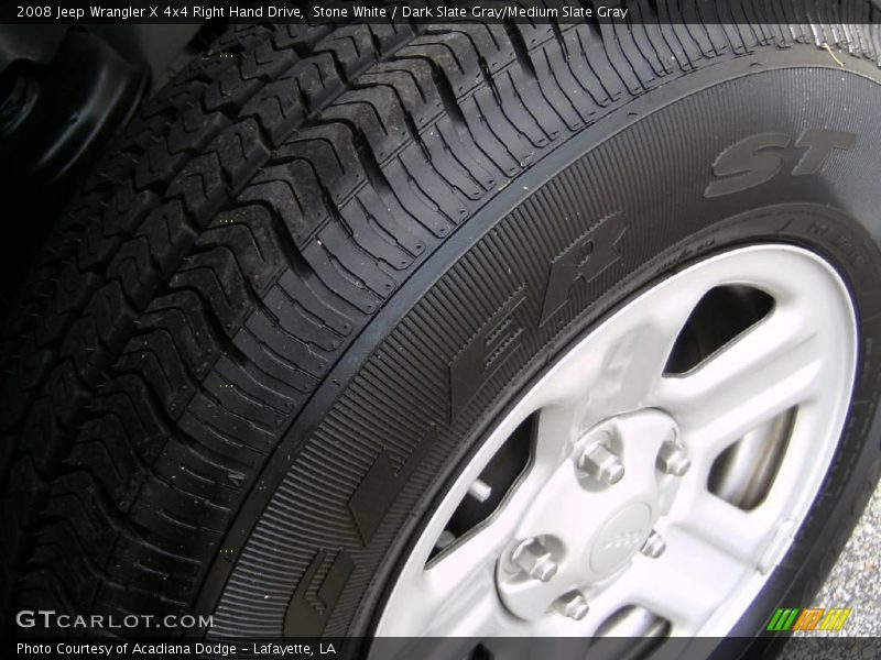 Stone White / Dark Slate Gray/Medium Slate Gray 2008 Jeep Wrangler X 4x4 Right Hand Drive