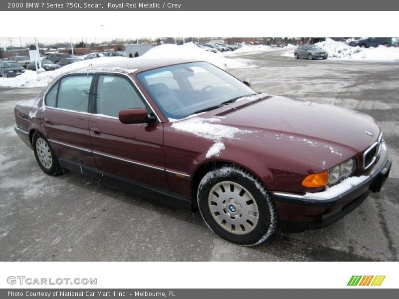 Royal Red Metallic / Grey 2000 BMW 7 Series 750iL Sedan