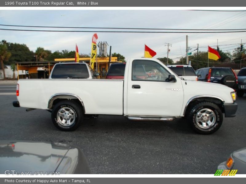 White / Blue 1996 Toyota T100 Truck Regular Cab