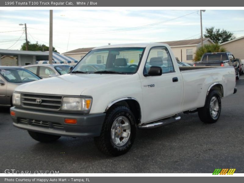 White / Blue 1996 Toyota T100 Truck Regular Cab