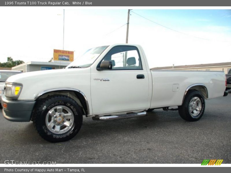 White / Blue 1996 Toyota T100 Truck Regular Cab