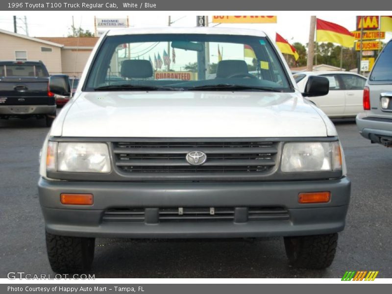 White / Blue 1996 Toyota T100 Truck Regular Cab